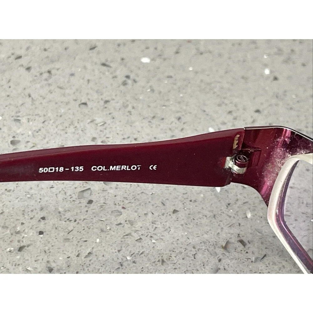 Rochelle Gagnon RG361 Italy Eyeglasses Frames ONLY 50-18-135 Col. Merlot red
